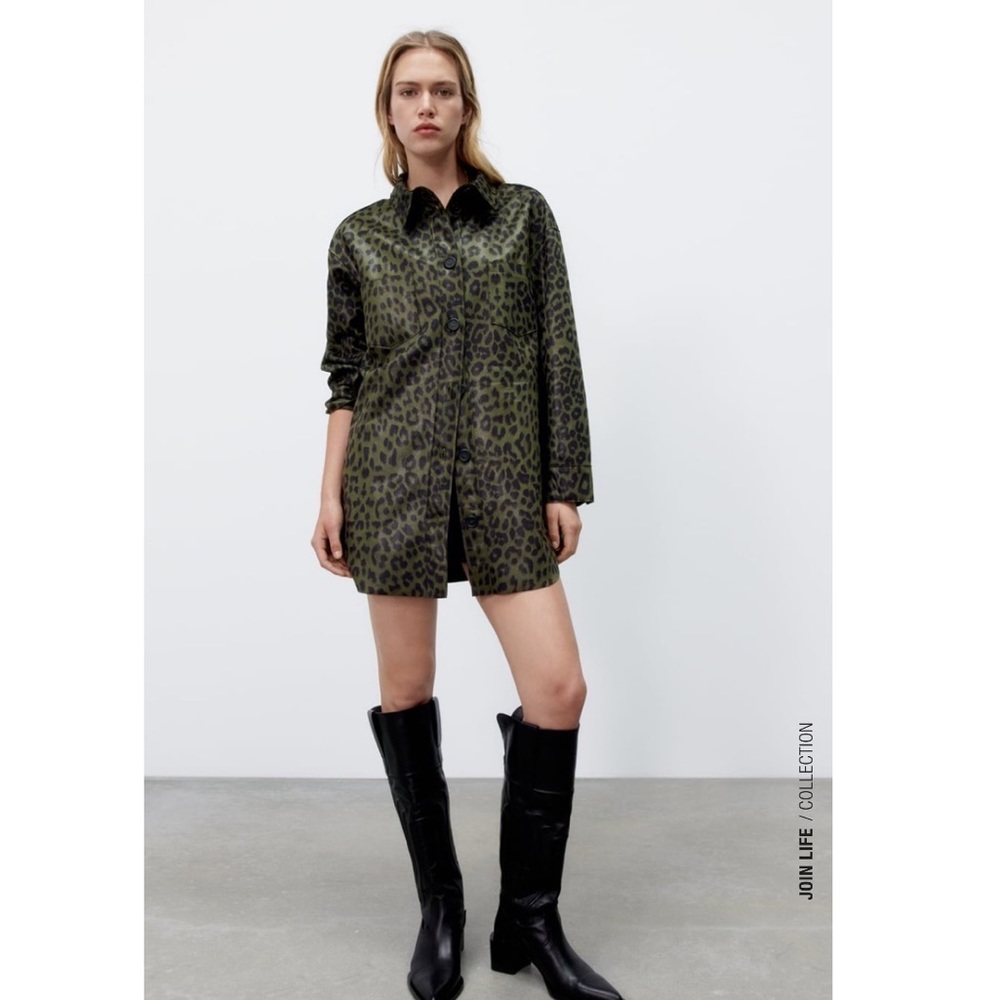 ANIMAL PRINT OVERSHIRT LEOPARD SIZE L